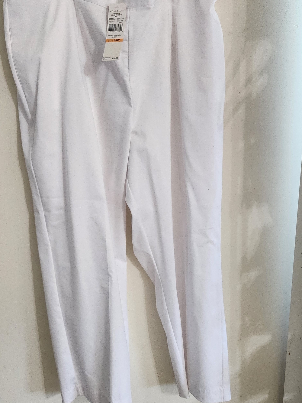 Alfred Dunner White "Seas The Day" Proportioned Short Pants - Size 24W - NWT